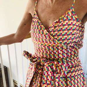 NWT Checkered Wrap Dress